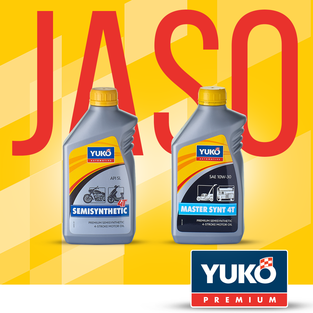 Оливи YUKO для чотиритактних двигунів отримали допуск JASO