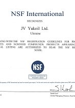 NSF Certificate